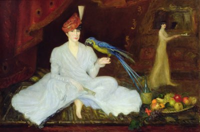 Donna con un pappagallo, 1905 da Georges Bottini
